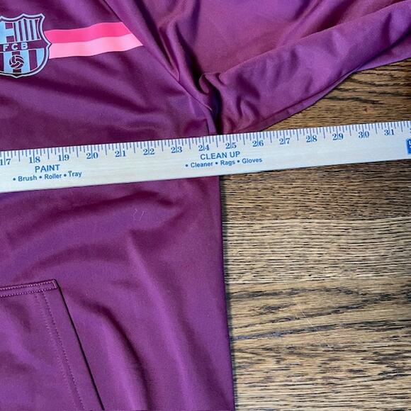NWT Nike FCB Barcelona Soccer Full Zip Track Jacket Mens XXL Maroon 2018 Graphic - Picture 6 of 10